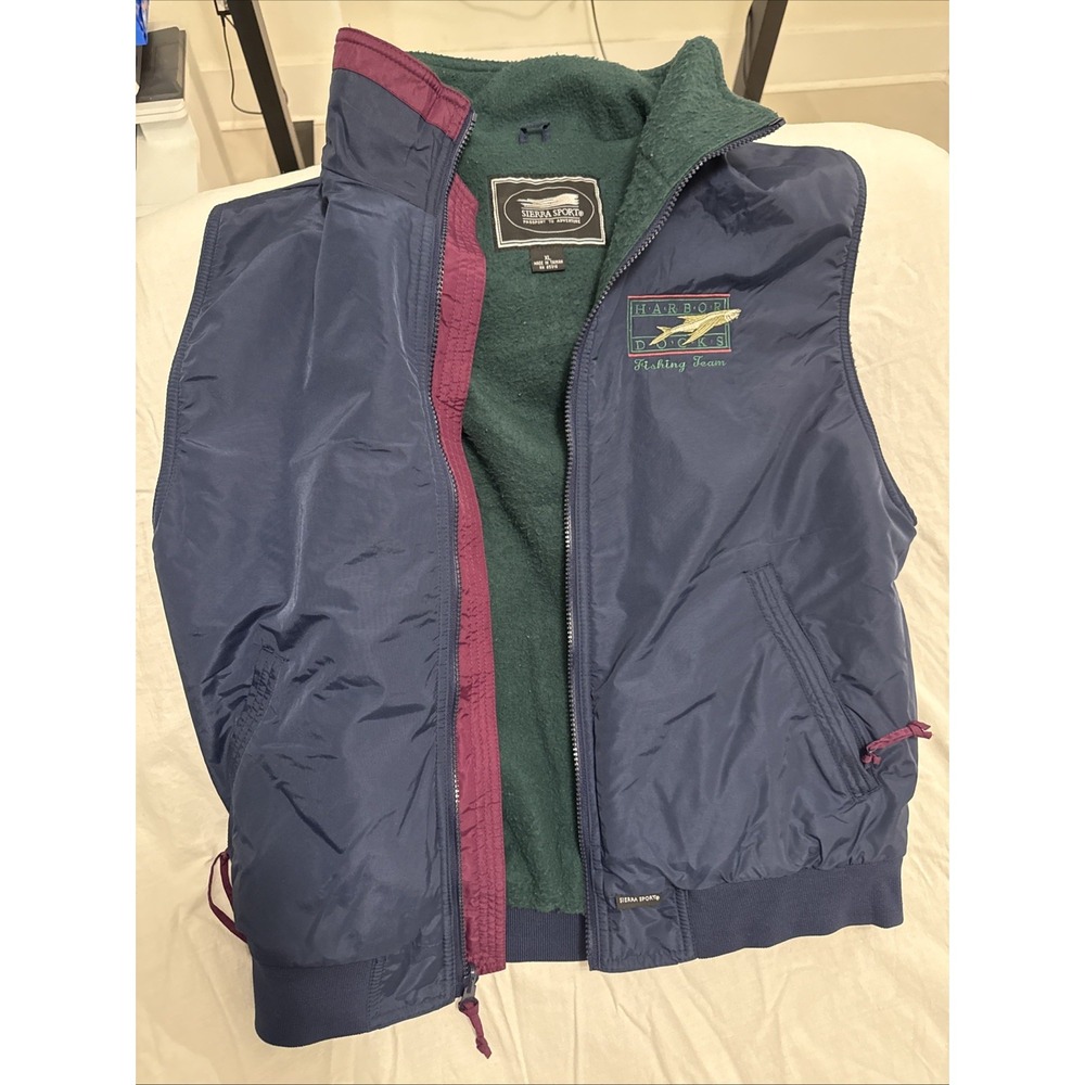 Vintage Men's Extra Large Sierra Sport Harbor Docs Fishing Vest, Destin, Fl